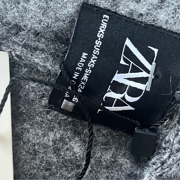 NWT ZARA TEXTURED OVERSIZED BOMBER JACKET S-M - Picture 6 of 8